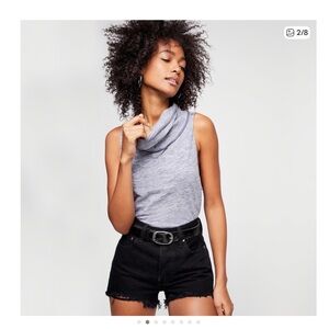 We The Free “Summer Thing Cowl Neck Tank” Top in gray L